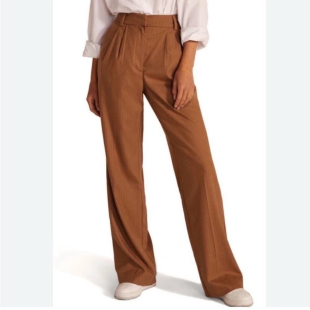 Favorite Daughter camel pinstripe Wide Leg Pants